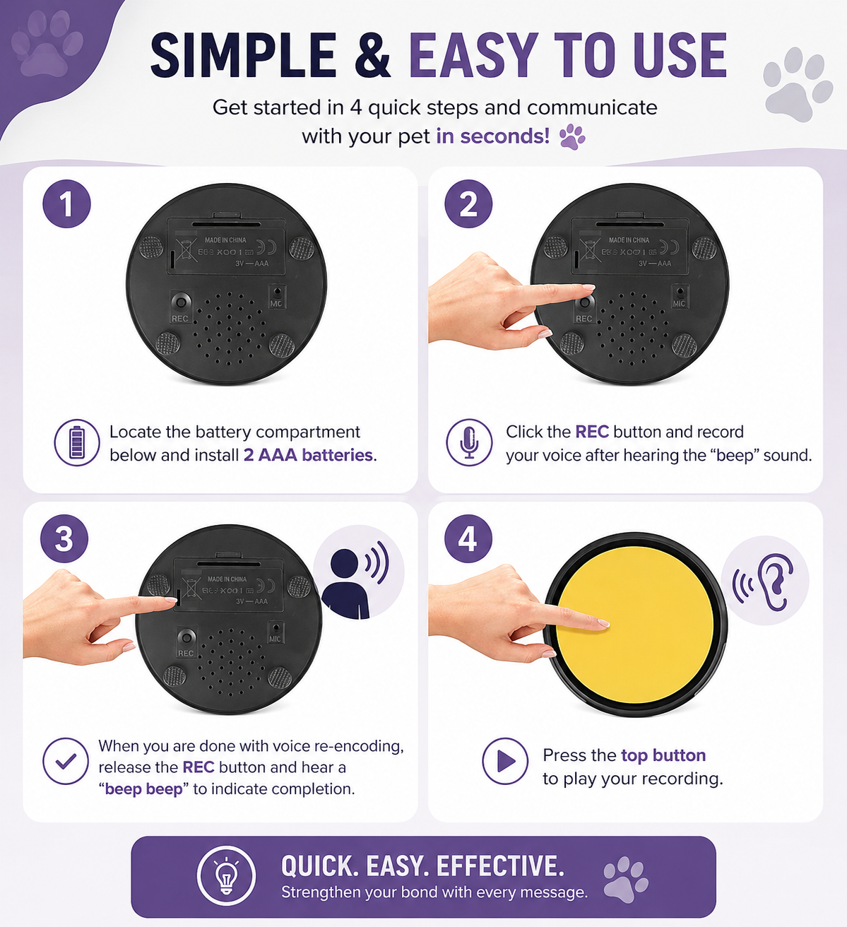 Dog Training Button